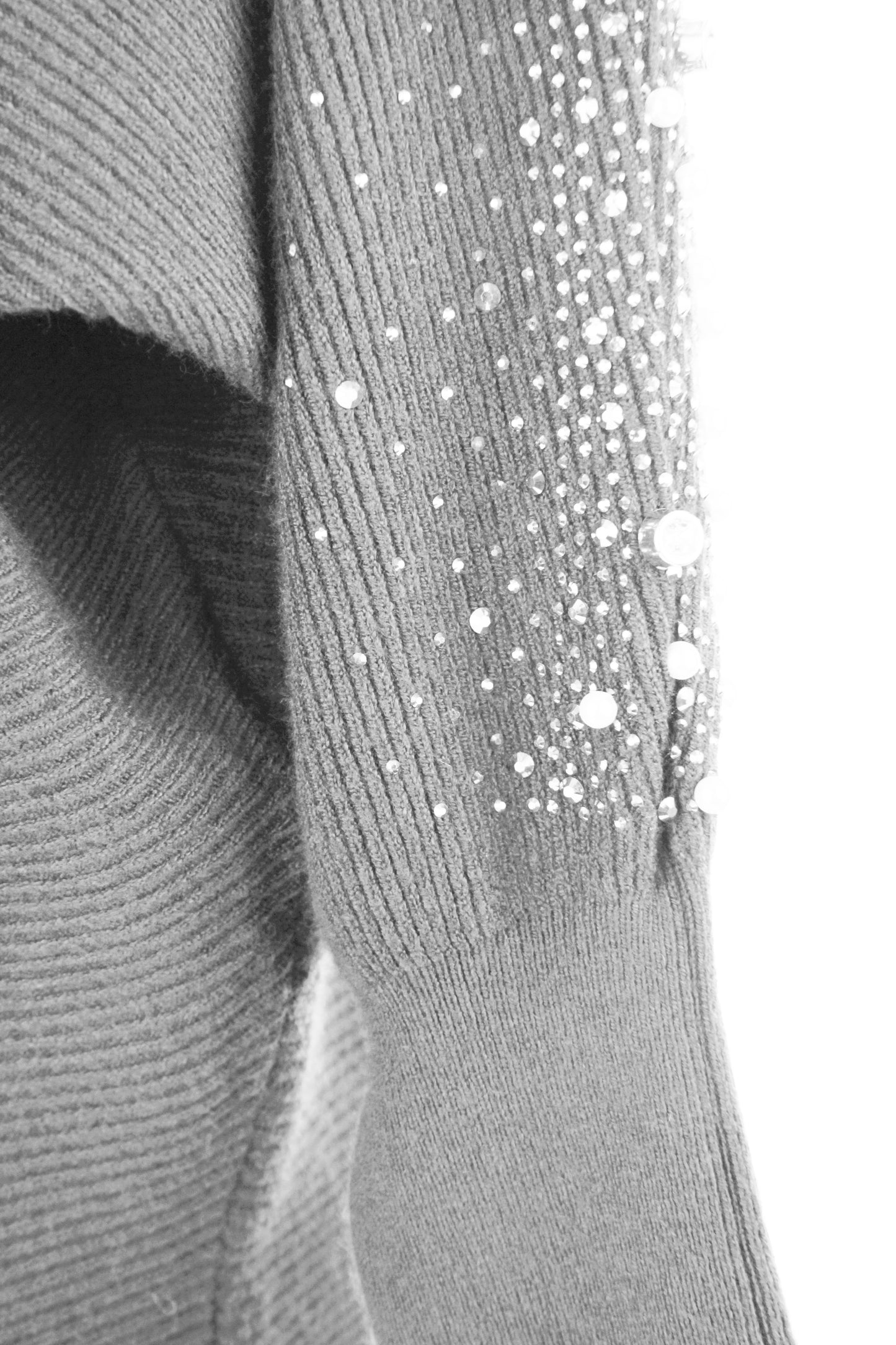 Pearl Diamante Sleeve Jumper