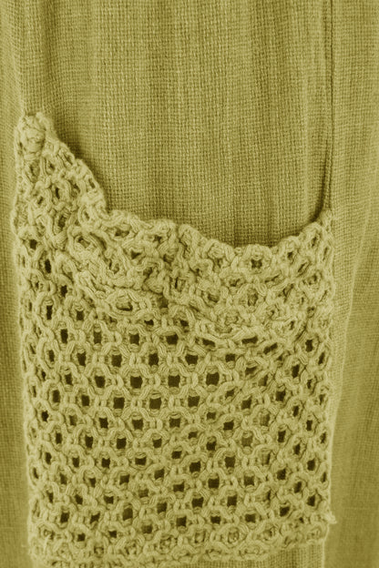 2 Crochet Pocket Barrel Leg Teabag Trouser