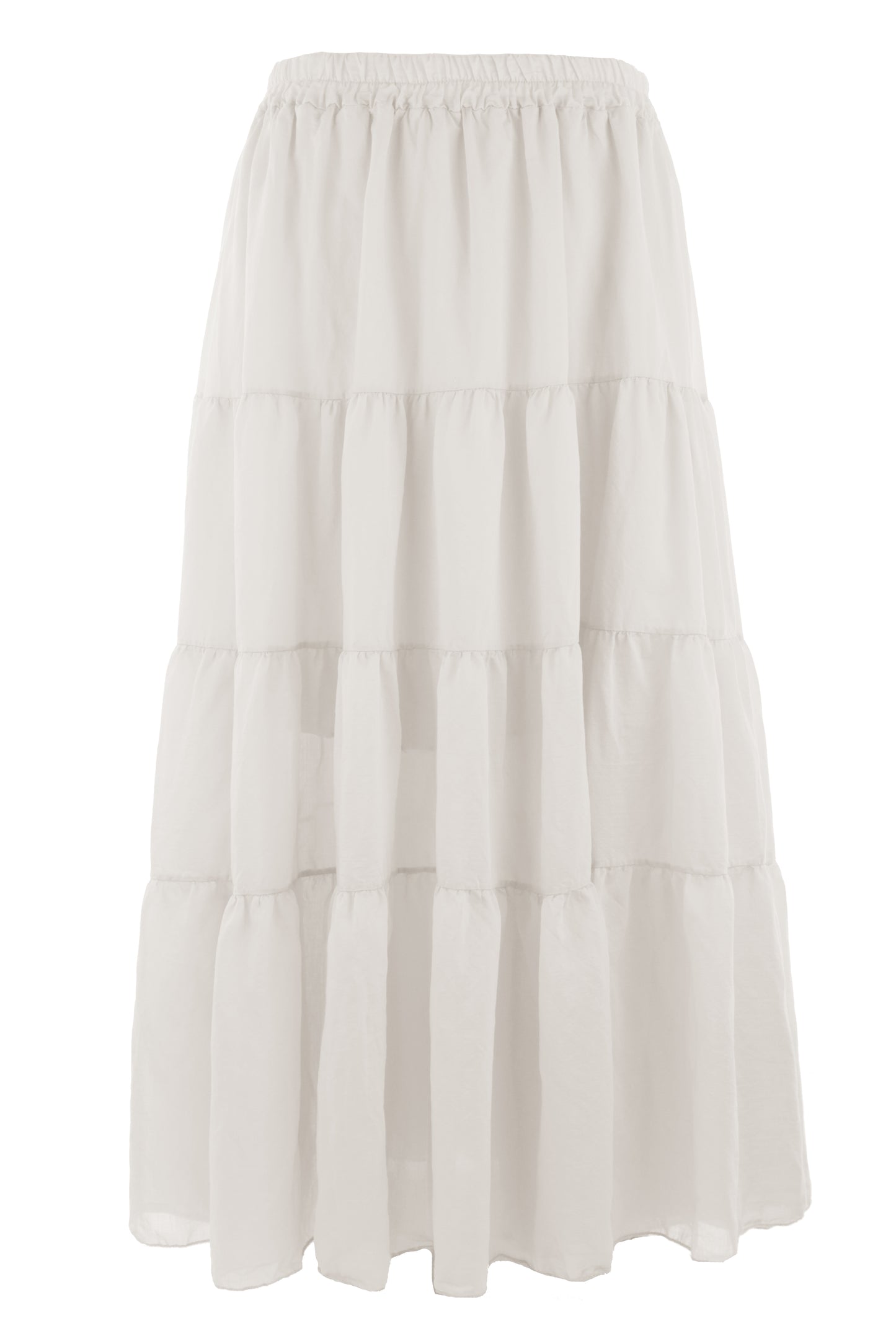 Tiered Silk Skirt