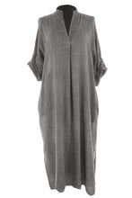 Load image into Gallery viewer, V Neck 2 Pocket Cotton Midi
