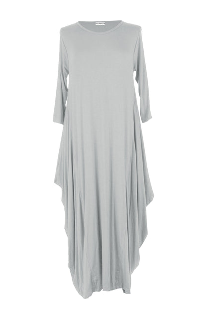 3/4 Sleeve Draped Dress