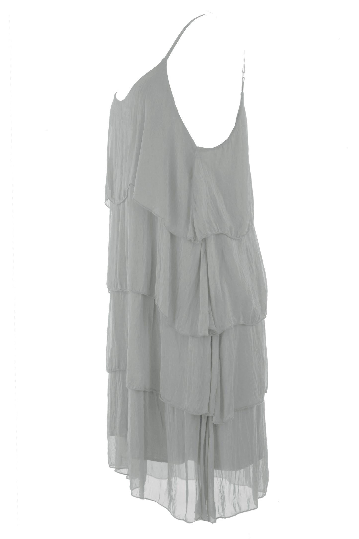 Ruffle Silk Dress