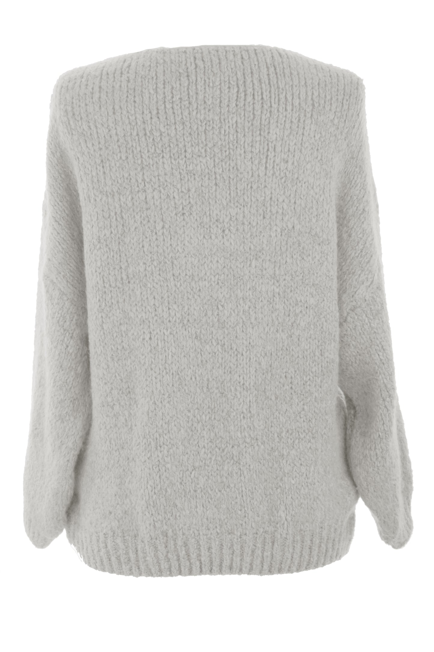 Lace Up Neck Wool Knit Jumper