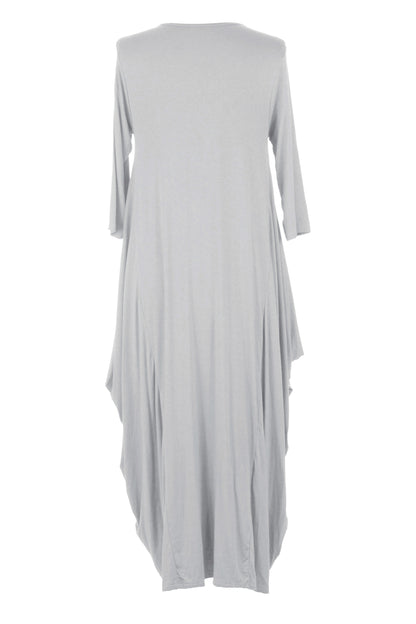 3/4 Sleeve Draped Dress