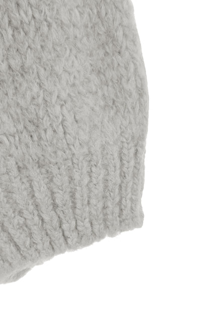 Lace Up Neck Wool Knit Jumper