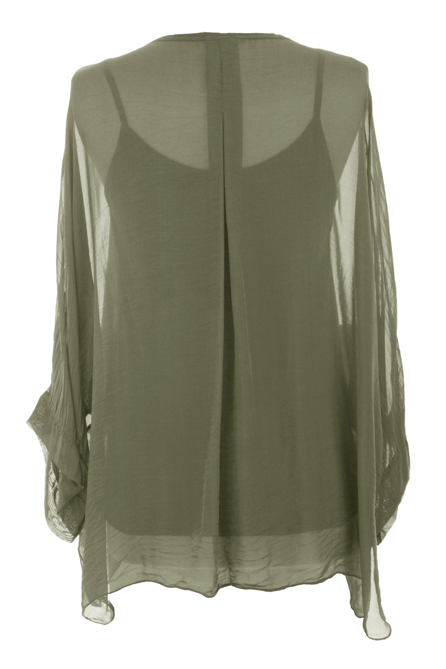 V Neck Silk Shirt with Vest