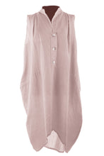 Load image into Gallery viewer, Sleeveless Button Detail Linen Dress
