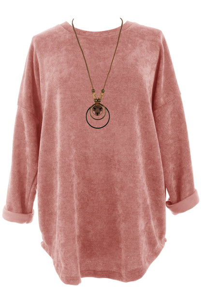 Chenille Necklace Top