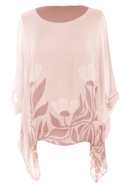 Floral Print Silk Blouse