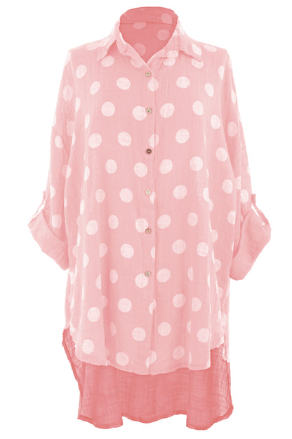 Polka Dot Cotton Shirt