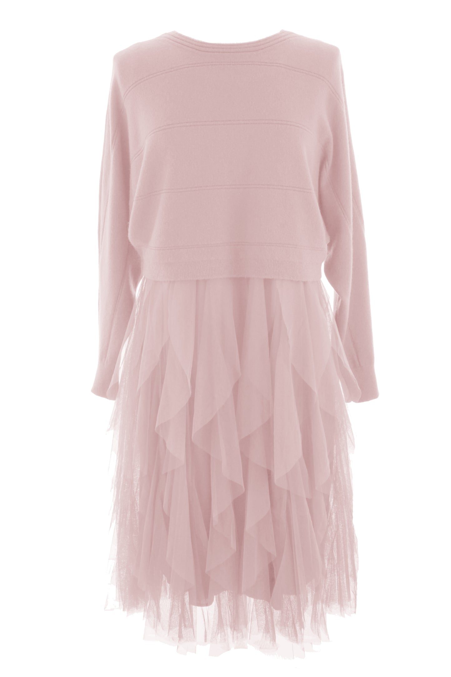 2 Piece Knit Jumper Ruffle Dress