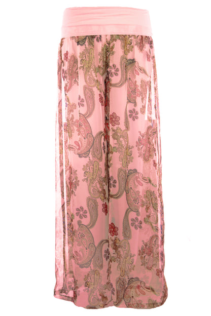 Paisley Print Chiffon Trouser