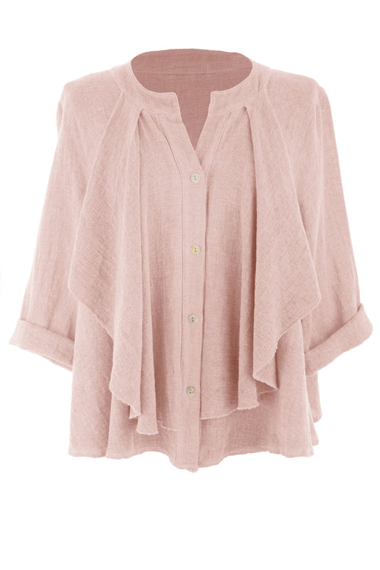 Drape Detail Teabag Shirt