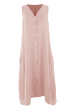 Load image into Gallery viewer, Sleeveless Button Front Linen Midi
