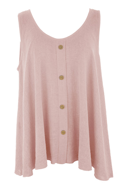 Button Detail Teabag Vest