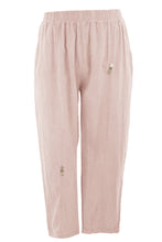 Load image into Gallery viewer, Button Detail Cropped Linen Trouser
