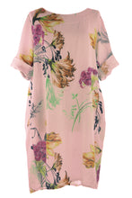 Load image into Gallery viewer, Floral Print Pleat Back Linen Dress
