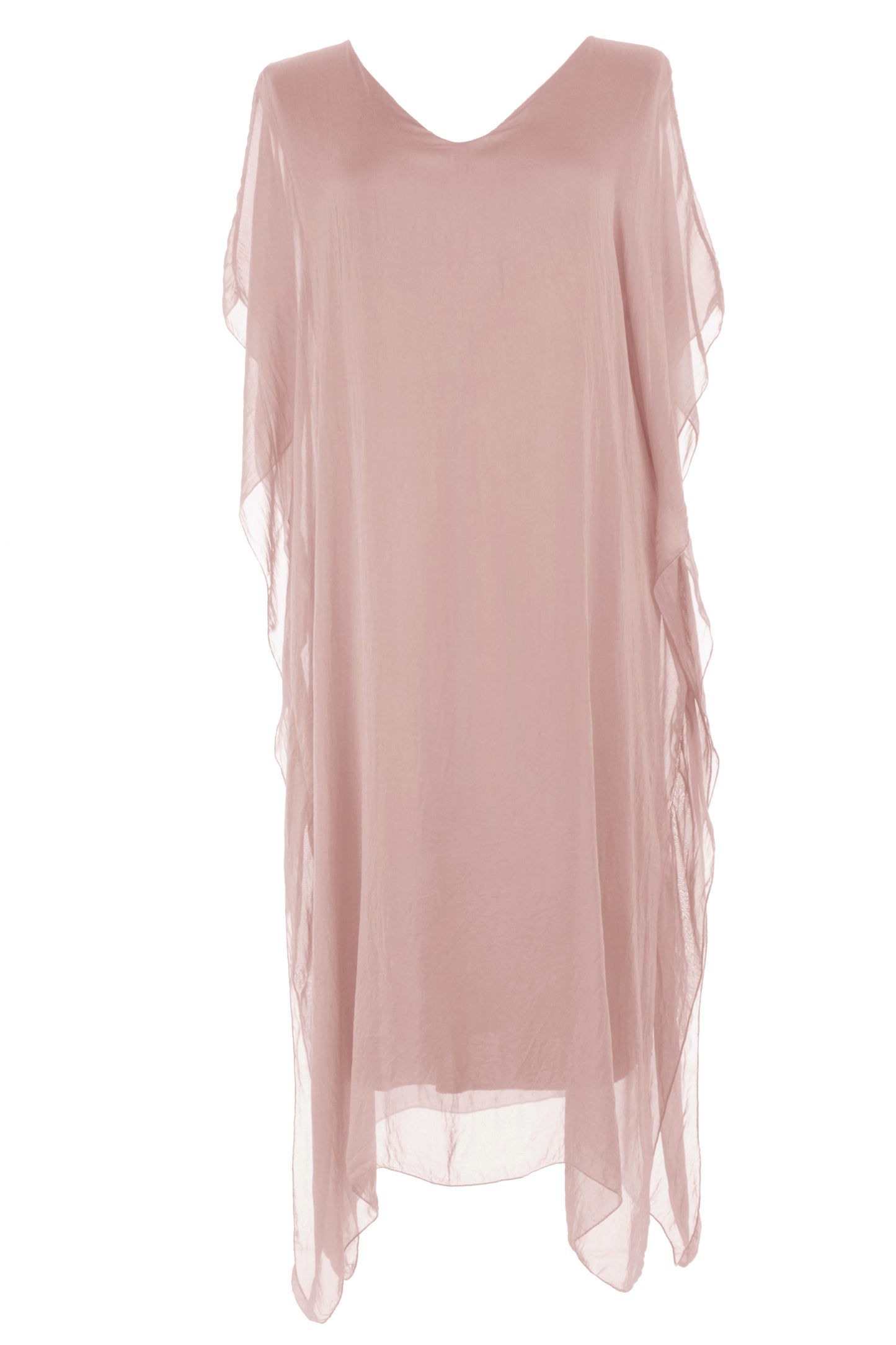 Batwing Silk Kaftan Midi