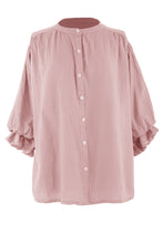Load image into Gallery viewer, 3/4 Balloon Sleeve Linen Shirt
