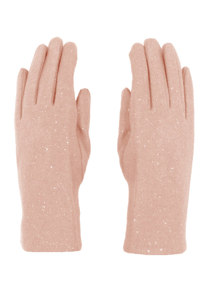 Glitter Detail Cashmere Fleece Gloves