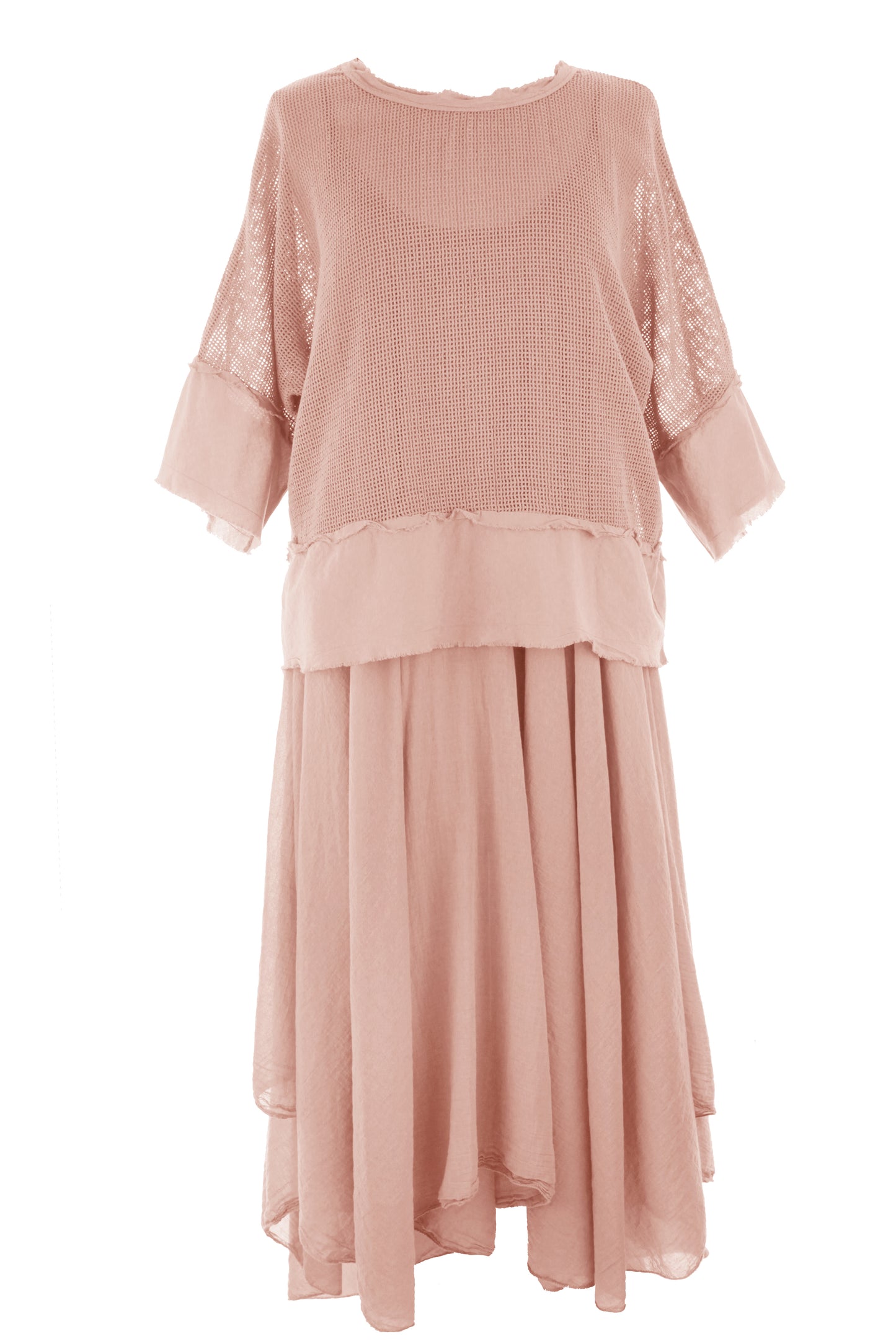 2 Piece Mesh Shrug Midi Dress