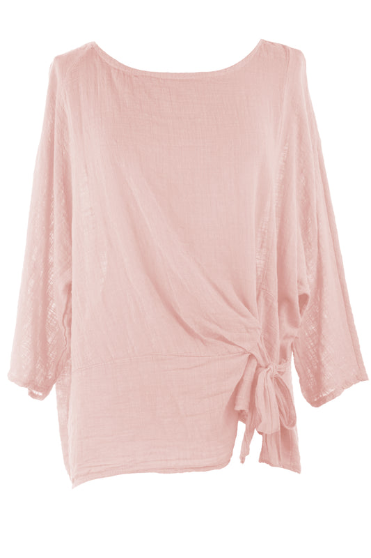 Side Tie Cotton Top