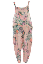 Load image into Gallery viewer, Floral Linen Dungaree
