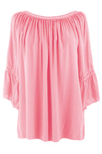 Load image into Gallery viewer, Crochet Trim Cut-out Shoulder Top
