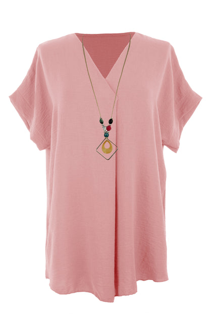 V Neck Necklace Top
