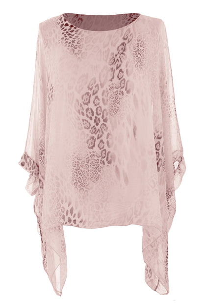 Leopard Print Silk Blouse