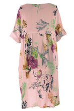Load image into Gallery viewer, Floral Print Pleat Back Linen Dress
