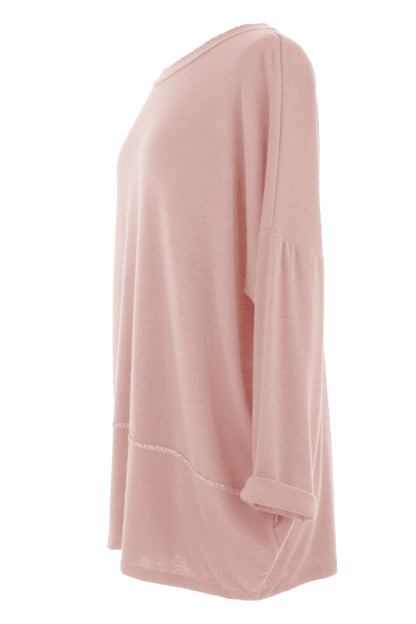 Lurex Trim Soft Knit Necklace Jumper