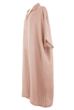 Load image into Gallery viewer, Batwing Collar Tulip Linen Midi
