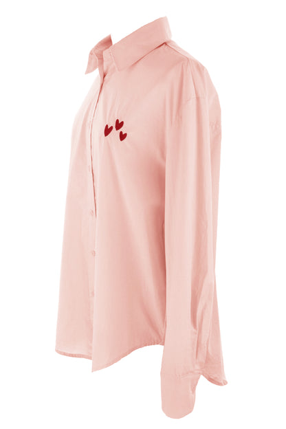 Heart Embroidery Shirt