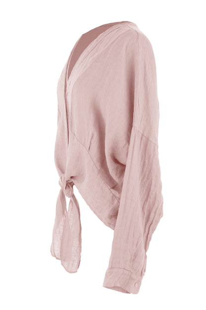 Tie Front Linen Shirt