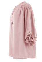Load image into Gallery viewer, 3/4 Balloon Sleeve Linen Shirt
