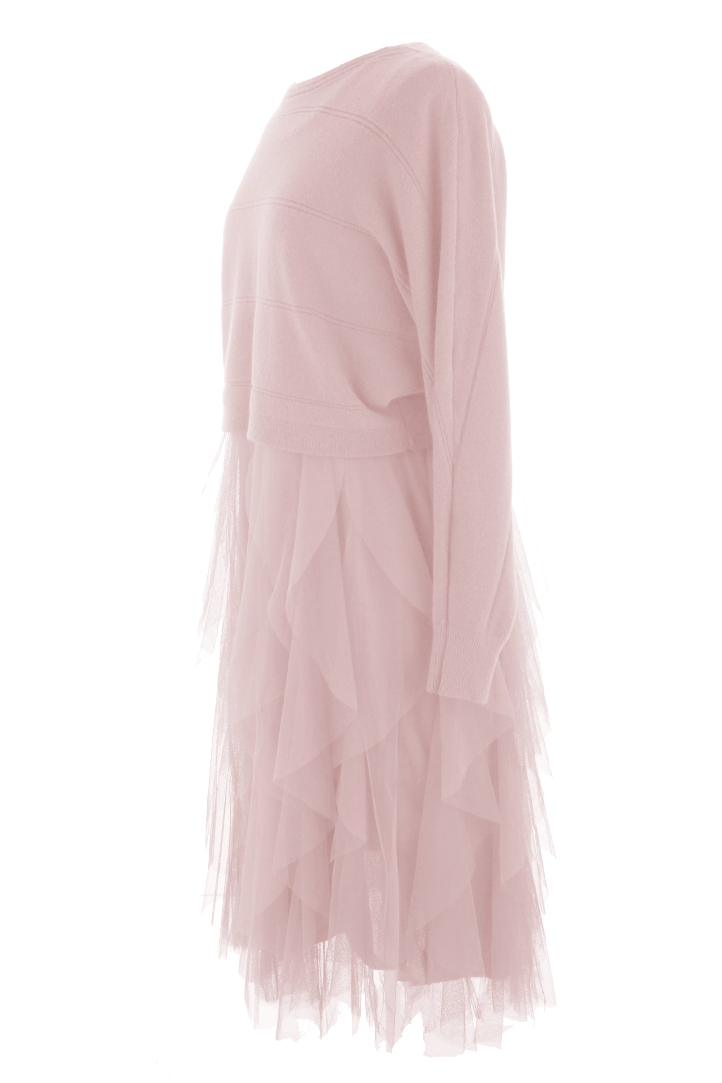 2 Piece Knit Jumper Ruffle Dress