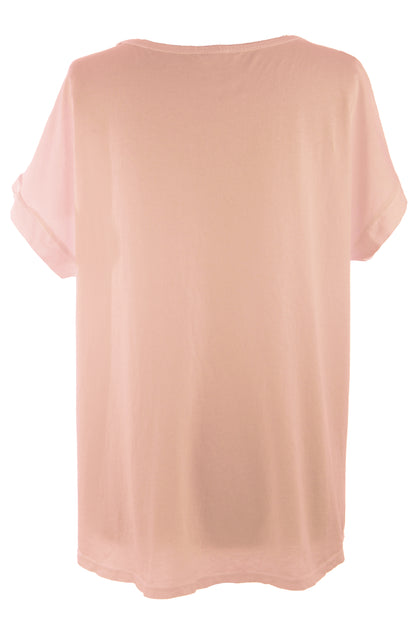 Foil Flower Linen Top