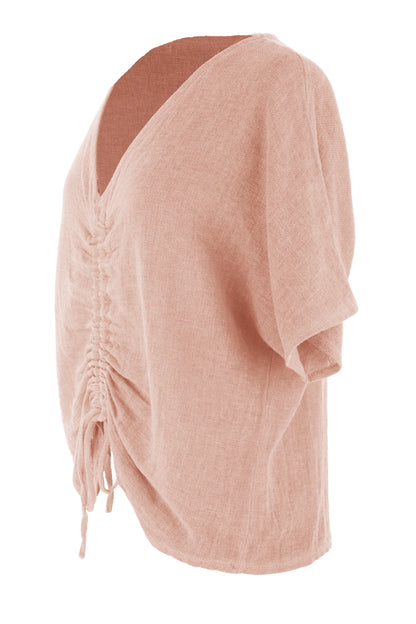 Ruched Front Teabag Top