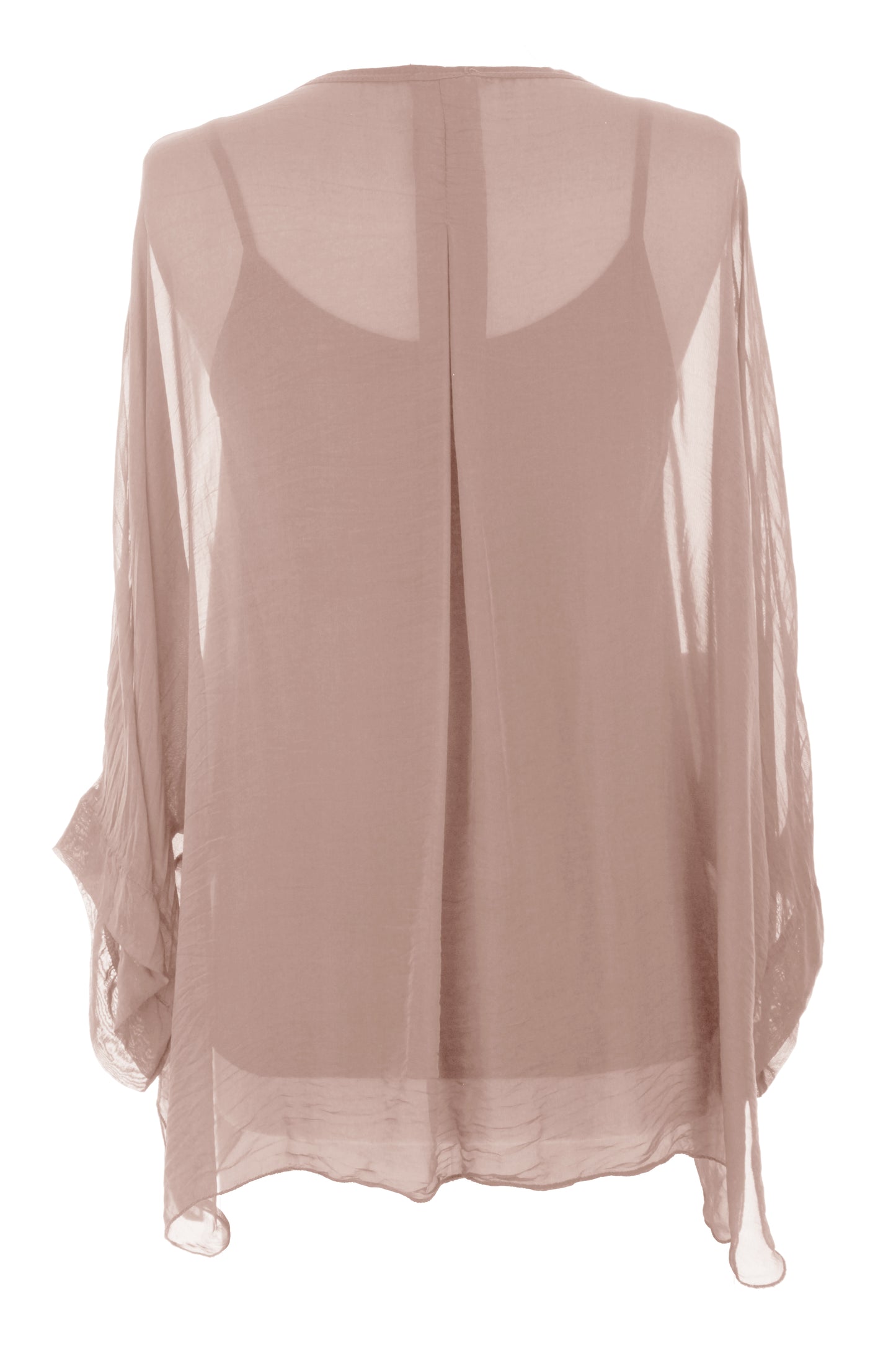 V Neck Silk Shirt with Vest