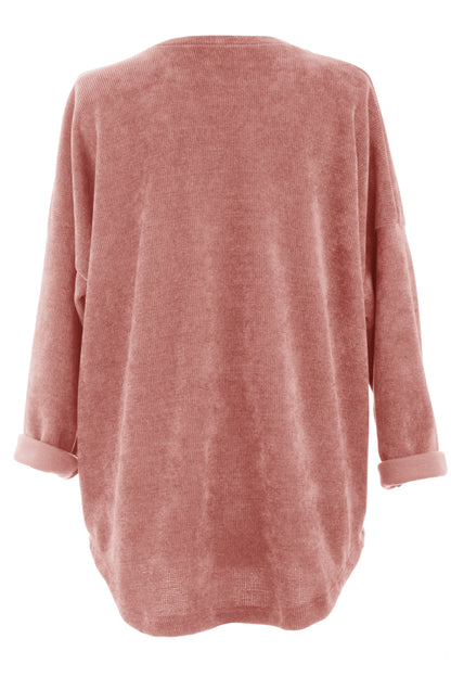 Chenille Necklace Top