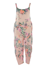 Load image into Gallery viewer, Floral Linen Dungaree
