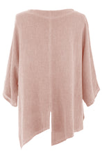 Load image into Gallery viewer, V Cutout Hem Linen Teabag Top
