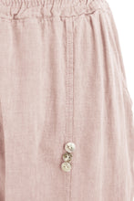 Load image into Gallery viewer, Button Detail Cropped Linen Trouser
