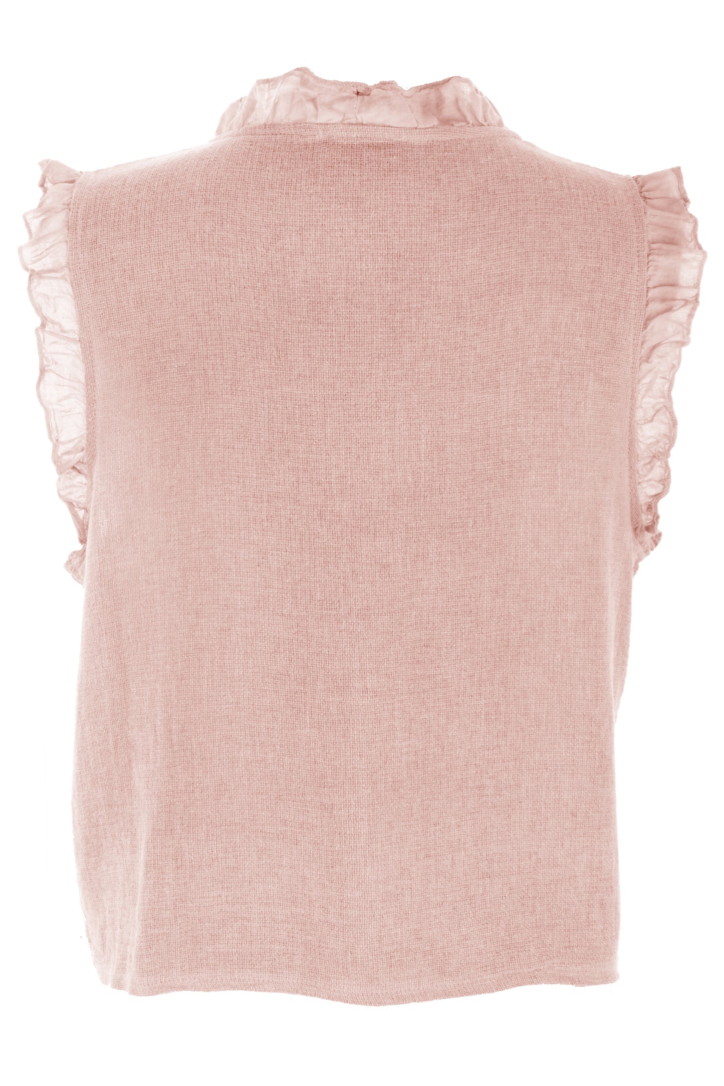 Sleeveless Frill Trim Teabag Top