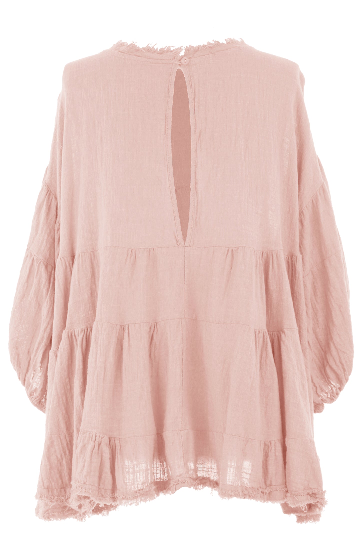 Balloon Sleeve Tiered Top