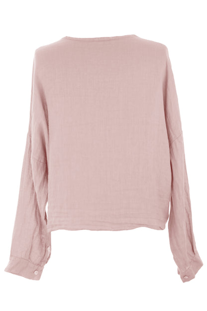 Tie Front Linen Shirt