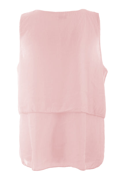 Flap Detail Silk Top