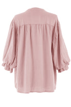 Load image into Gallery viewer, 3/4 Balloon Sleeve Linen Shirt
