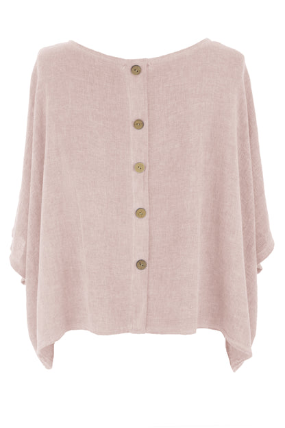 Button Detail Back Teabag Top